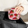 thumbnail image 6 of Sanitary Napkin Storage Bag, Strawberry with Green Leaves Portable Menstrual Pad Bag for Teen Girls Store Panty Liners Tampons Sanitary Pads for Women Ladies, 6 of 6