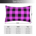 thumbnail image 4 of Kll Purple Black Buffalo Plaid Pillow Covers Envelope Closure,Super Soft And Cozy Fuzzy Fleece Pillow Case Cover 20"X30", 4 of 9