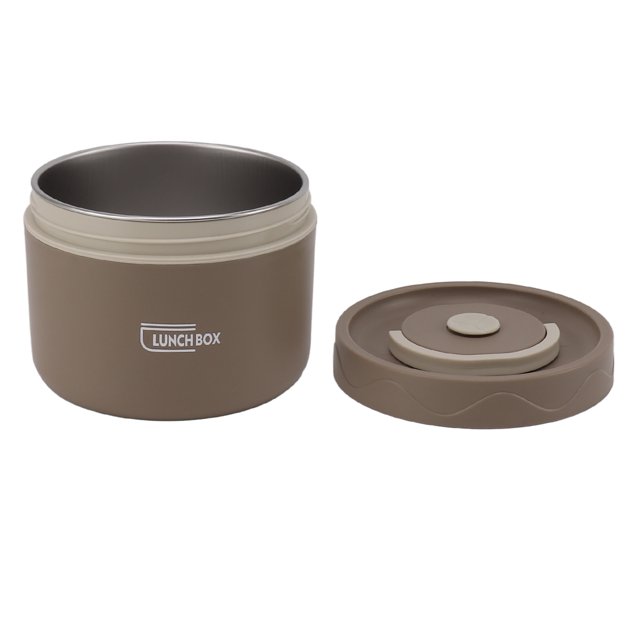 Bento Box, 550ml Stainless Steel Insulated Lunch Box Stackable Lunch Container Portable 2 Tier Round Bento Lunch Box Leakproof Thermal Food Container For Adult