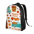 thumbnail image 2 of Cauagu Fall Pumpkins Print Backpacks,Travel Daypack Casual Laptop Backpack Bookbag Fits 15 Inch Computer for Men Women, 2 of 8