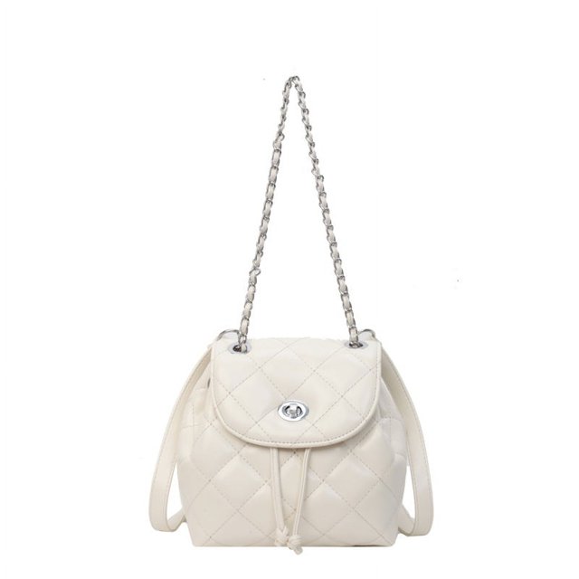 Mochila clásica con cadena estilo Chanel para mujer, nuevo estilo 2025, moderna y versátil bandolera de hombro, mochila pequeña multiusos.