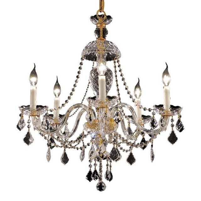 Elegant Lighting Alexandria 25" 5 Light Elements Crystal Chandelier
