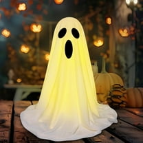Eespoir Halloween Ghost Light Decorations, Indoor/Outdoor Halloween Ghost Decoration, Cute Fabric Ghost Ornament, for Halloween Party, Front Porch Yard Garden