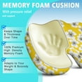 thumbnail image 5 of Premium Floral Pattern Memory Foam Seat Cushion Ergonomic Chair Pad for Office Chair, Car, Airplane & Bleachers Sciatica, Tailbone Hip & Back Pain Relief - Chair Cushion for Long Office Workers., 5 of 5