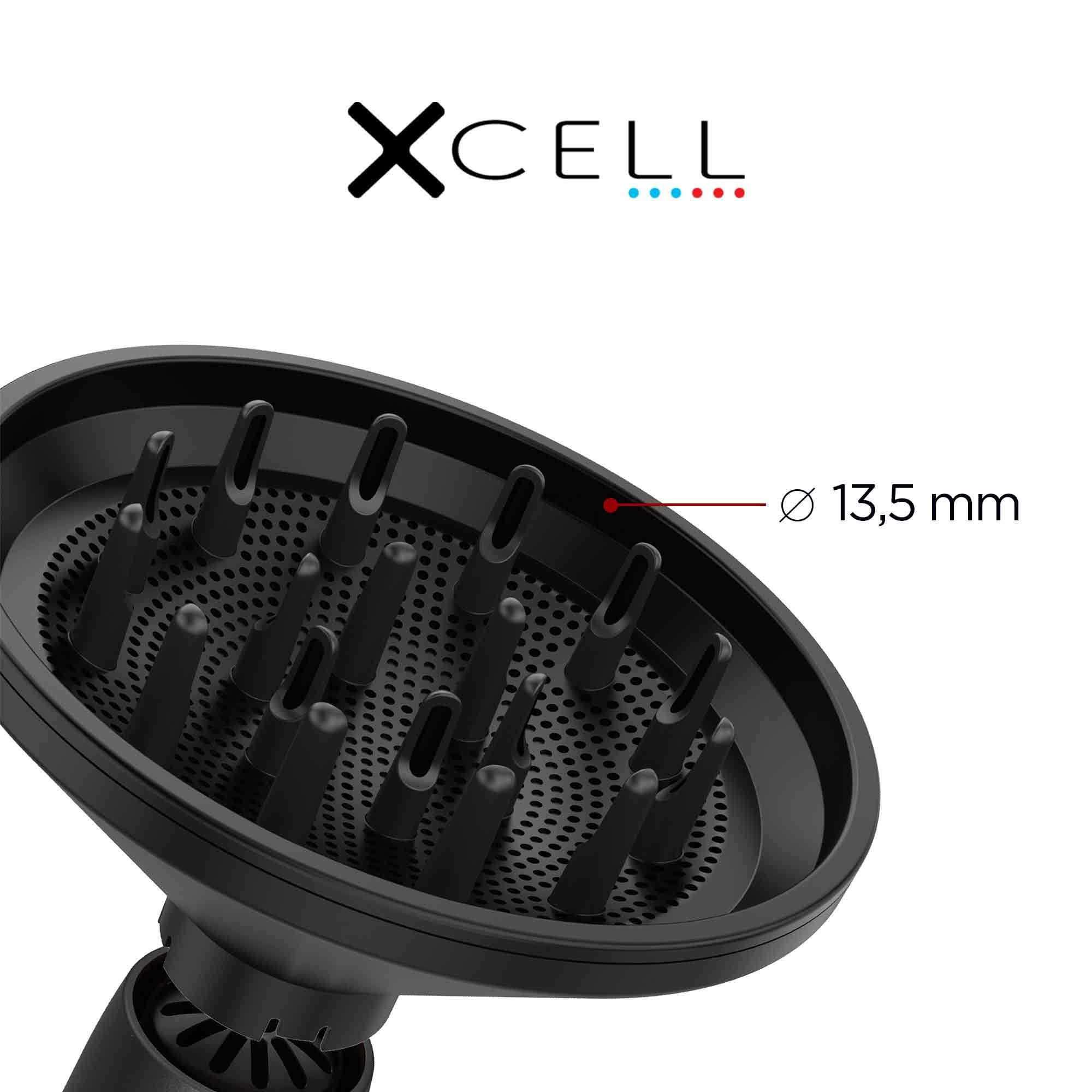 GAMMA+ XCell Professional Ultra-Lightweight Hair Dryer Digital Motor Ionic Technology Whisper Quiet 12 Heat and Speed Settings, Matte Black