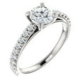 thumbnail image 2 of Pompeii 1 Ct Lab Grown Diamond Engagement Ring 14k White Gold ((H-I),SI(2)-I(1)), 2 of 4