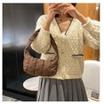 thumbnail image 1 of Bolso de hombro con patrón de celosía para mujer, bolso de algodón espacial, bolso de mano de gran capacidad, bolso de compras acolchado de plumas para mujer xuanjing  unisex, 1 of 2