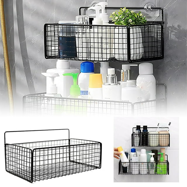 Wall Mounted Storage Shelf for Living Room and Bathroom Organization with Perforated Design