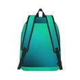 thumbnail image 2 of Honeii Green Turquoise Teal Print Canvas College Laptop Backpack, Durable Rucksack Travel Notebook Bag School Backpack Book Bag for Men Women-Small, 2 of 7