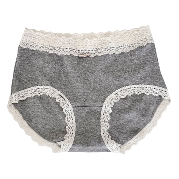 Yammkia Underwear for Women Women's Thongs, T Back Low Waist See Through Panties Cotton Seamless Lace Thongs for Women(Light Gray,M)