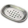 thumbnail image 1 of Jabonera de acero inoxidable de gran fiabilidad y durabilidad, de doble capa, de metal, con bandeja de drenaje, para ducha de baño, fregadero de cocina, ovalada1, 1 of 5