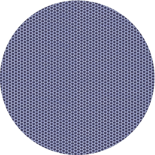 Ahgly Company Tapis d'Intérieur Ronds Transitionnels Bleus Lavables à la Machine, 8 Pieds Rond