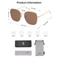 thumbnail image 5 of Gafas de Sol SOJOS de Moda, Cuadradas y Sobredimensionadas SJ1146 Oro/Marrón, 5 of 5