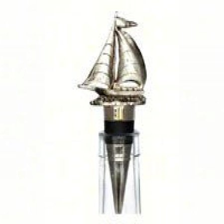 UPC 787812000106 product image for PlaceTile Designs BSSAIL Sailboat Bottle Stopper, Pewter | upcitemdb.com