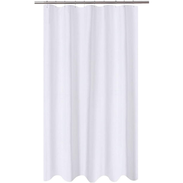 Extra Long Stall Shower Curtain Liner Fabric 54 X 84 Inch Hotel Quality Washable Water Repellent White Bathroom Curtains With Grommets 54x84 Com Extra Long Stall Shower Curtain Liner, Extra Wide Cloth Shower Curtain Liner
