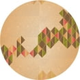 thumbnail image 1 of Ahgly Company Indoor Round Patterned Papaya Orange Area Rugs, 5' Round, 1 of 6