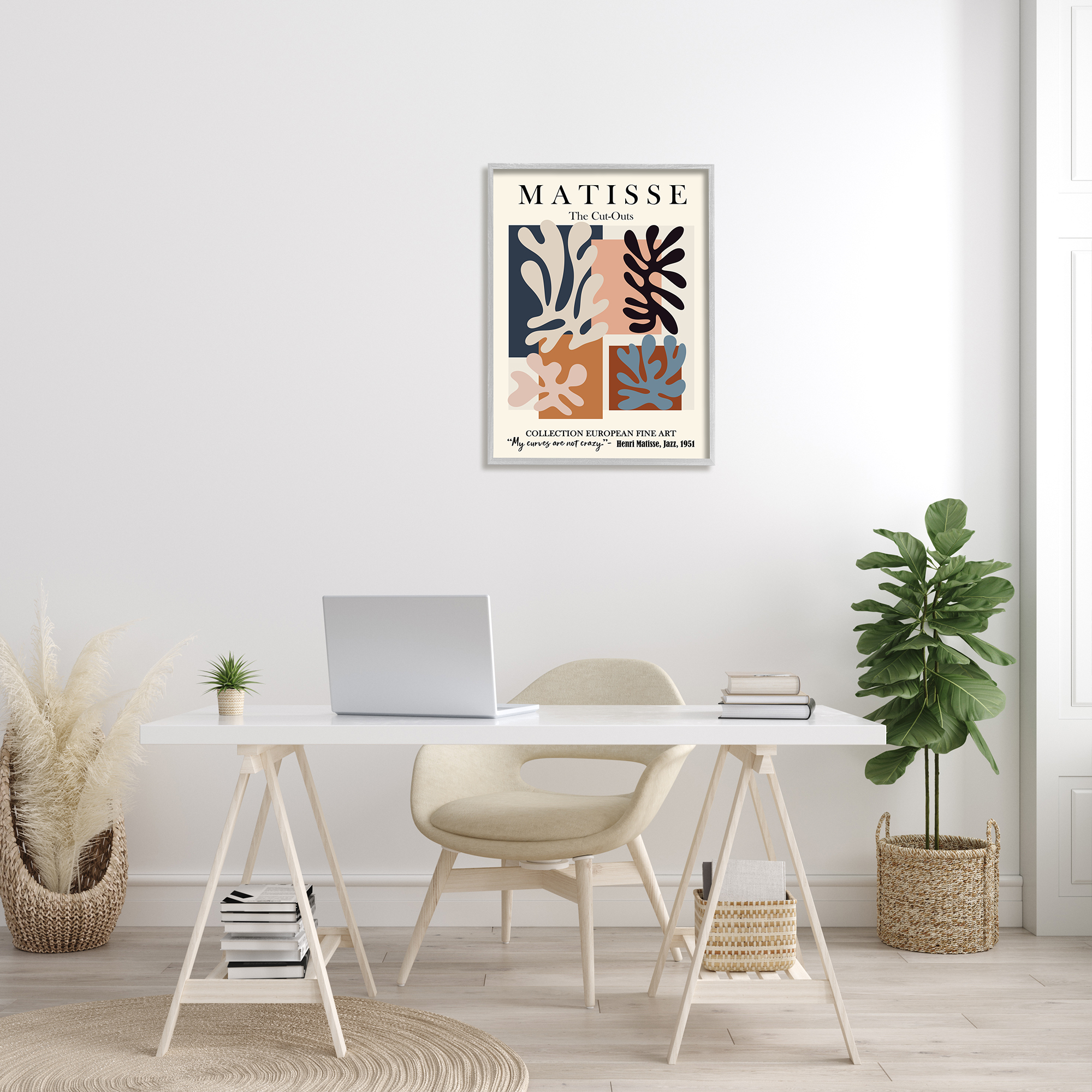 Stupell Industries Matisse Traditional Jazz Abstract Cut Out Forms, 24 x 30, Designed by Ros Ruseva