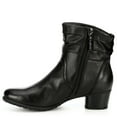 thumbnail image 4 of Medicus Womens Theodora Side Zip Slouch Ankle Boot Shoes, Black, US 6, 4 of 7