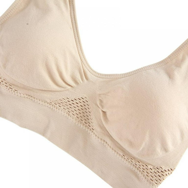 Buy DISOLVE� Women's Bra, 5D Wireless Contour Bra, Lace Breathable  Underwear Seamless for Sports Yoga RunningSize (28 Till 34) (C, Beige 4.0)  at