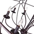 thumbnail image 4 of CWI Lighting Arza 12 Light Up Farmhouse Metal Chandelier in Brown, 4 of 6