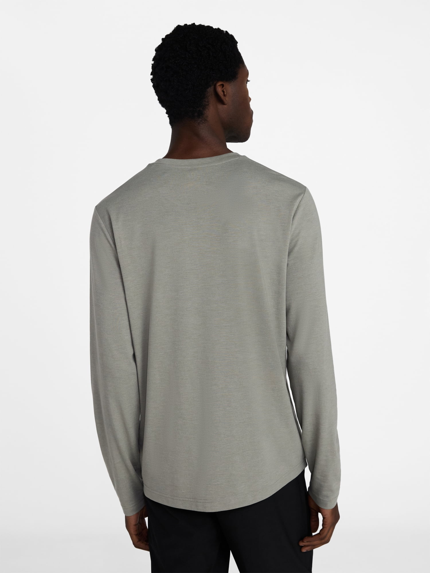 Athletic Works Men's and Big & Tall Men's Tri-Blend Tee with Long Sleeves, Sizes XS-4XLT