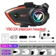 thumbnail image 3 of Intercomunicador para casco de motocicleta Y80 con Bluetooth, doble intercomunicador de 1000 m, manos libres, reducción de ruido, auriculares Bluetooth a prueba de agua, 3 of 5