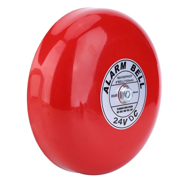M Buder Campana de Alarma Contra Incendios de Metal Redonda de 15 cm / 5.9 pulgadas 95dB DC24V