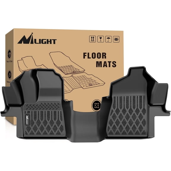 Nilight TPE Floor Mats for Ford Transit 150 250 350 350HD w/Carpet Flooring (No for Connect) 2015 2016 2017 2018 2019 2020 2021 All Weather Custom Fit Heavy Duty Floor Liners