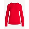 thumbnail image 3 of Free Assembly Women's and Women's Plus Cozy Yarn Crewneck Sweater with Long Sleeves, Lightweight, Sizes XS-4X, 3 of 5
