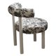 thumbnail image 3 of Silla de tocador moderna y duradera con respaldo, muebles para el hogar, cómoda para Pierna blanca, 3 of 9