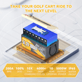 thumbnail image 4 of Power Queen 51.2V 100Ah Smart LiFePO4 Battery for Golf Carts, 15000 Cycles Lithium Battery , Built-in 200A Smart BMS with Low-temp Cut-off for 5kW Motor Golf Cart, Marine, 4 of 8