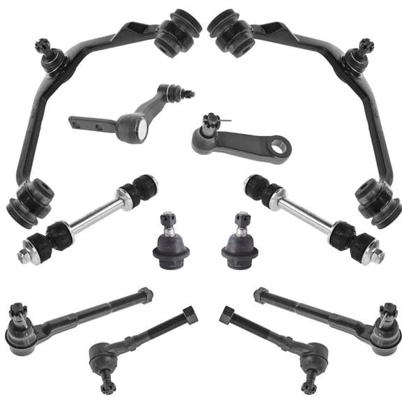 TRQ 12 pc Kit Front Ball Joint Control Arm Tie Rod Sway Bar For Ford Lincoln PSA58831 Fits select: 1997-2003 FORD F150, 1997-2002 FORD EXPEDITION