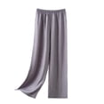 thumbnail image 2 of Mifsaly Cotton Pajama Pants Women Elastic Waist Pull-On Sleep Pant Soft Breathable Relaxed Fit Home Casual Everyday Wear Bottoms Gray,L, 2 of 5