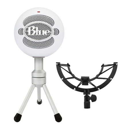 Blue Snowball iCE Mic (White) with Knox Gear Shock (Best Snow Gear Brands)