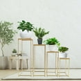 thumbnail image 3 of 4 PCS Wedding Flower Stand Gold Column Floor Metal Flower Backdrop Stand, 3 of 12