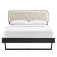 thumbnail image 5 of Modway Bridgette Full Wood Platform Bed With Angular Frame in Black Beige, 5 of 10