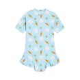thumbnail image 4 of DHFJKG Girls One Piece Swimsuit Stretchy Swimwear For Toddler Kids Cute Bunny Printed Short Sleeve Half Zip Bathing Suit 0-8Y Versatile Beachwear, 4 of 4