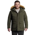 thumbnail image 3 of Soularge Men's Big and Tall Puffer Coat Winter Jacket Windproof Warm Parka with Removable Hood Army Green 7X, 3 of 12