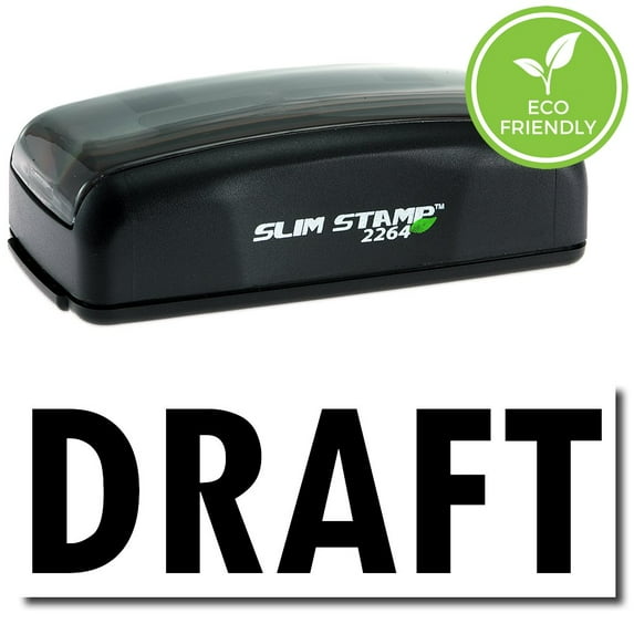 Large Pre-Inked Draft Stamp with Red Ink