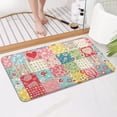 thumbnail image 4 of Pioneer Flower Floral Print Pattern Bathroom Rugs Mat, Non Slip Microfiber Bathroom Rug with Rubber Backing, Soft Mats for Bathroom Floor Tub Shower, 17"x30", 4 of 5