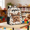 thumbnail image 2 of Jeiento Cute Yorkshire 13.5 Inch Polyester Toddler Backpack, Preschool Bookbag with Mesh Sides, Large Main Compartment School Bag for Boys Girls Kindergarten Outdoor Activities, 2 of 7