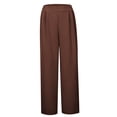 thumbnail image 5 of Audhol Business Casual Outfits for Women, Women's Summer Wide Leg Casual Trousers High Waist Summer Trousers Lightweight Casual Suit Trousers Comfortable Business Trouser Work Pants Women Coffee XL, 5 of 5