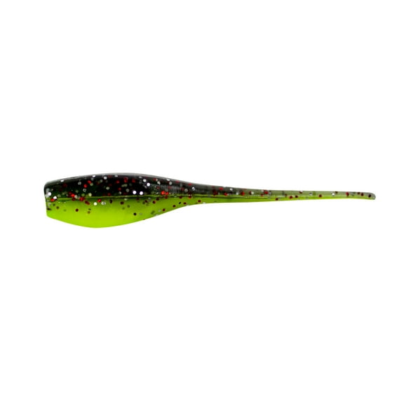 Bobby Garland Baby Shad Crappie Bait 2" Licorice Chartreuse Pearl 18 Count