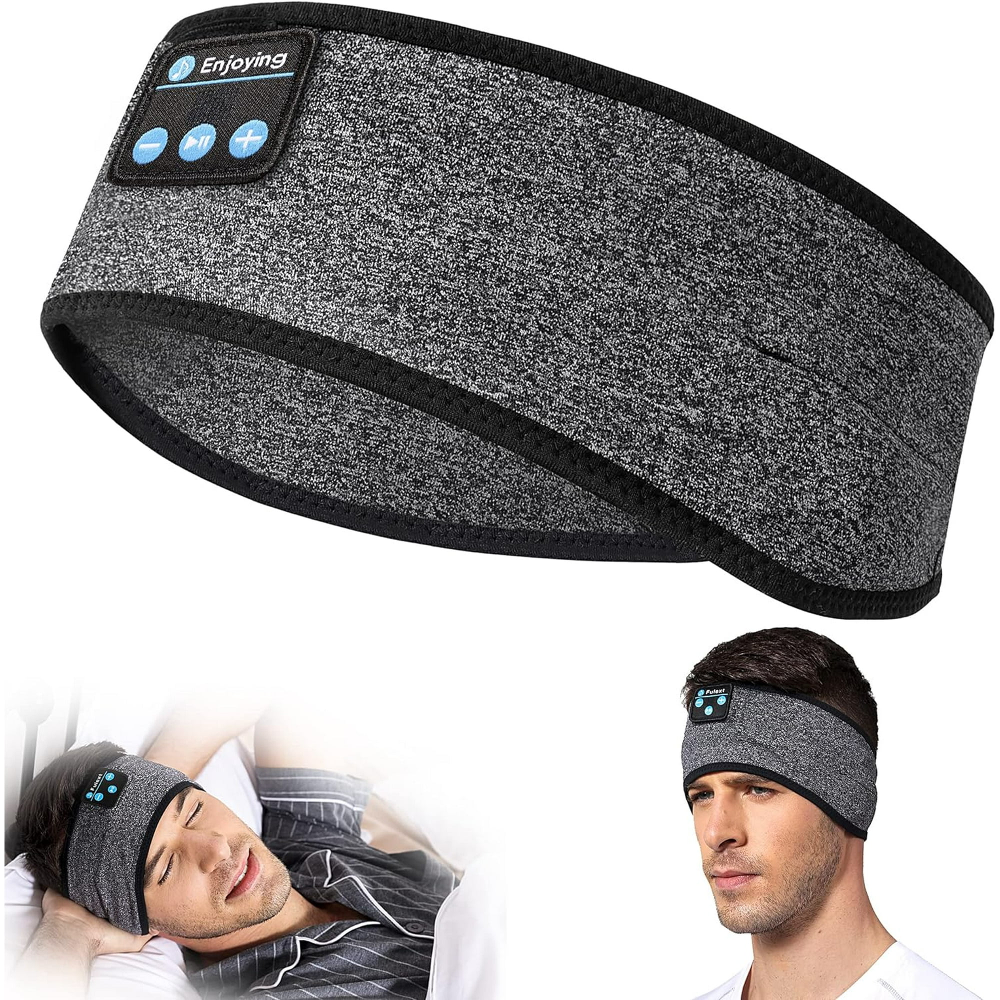 Bandeau Bluetooth Sommeil Avec Haut-parleurs - Masque Nuit Intégré - Noir