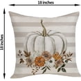 thumbnail image 2 of Fall Pillow Covers 18x18 Inches Pack of 2 Pumpkin Floral and Stripes Throw Pillow Covers,Fall Thanksgiving Decorative Pillowcase Autumn Farmhouse Harvest Decor Cushion Case for Sofa Couch Bed, 2 of 6