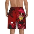 thumbnail image 3 of Hazbin Hotel Alastor Men's Beach Shorts Swim Trunks Casual Quick Dry Board Shorts Swimwear Pants with Mesh Lined and Pockets, 3 of 8