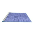 thumbnail image 2 of Ahgly Company Machine Washable Indoor Round Abstract Blue Modern Area Rugs, 3' Round, 2 of 4