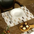 thumbnail image 2 of Beige Bunny Easter Placemats 12x18 Inch Set of 4 Peep Sign Spring Table mats Farmhouse Rustic Holiday Kitchen Dining Table Decoration for Indoor Outdoor Dinner Party Décor GP076, 2 of 5