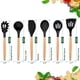 thumbnail image 2 of Juego de utensilios de cocina E-far de silicona con mango de madera, 6 piezas, 2 of 7