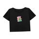 thumbnail image 4 of Camiseta corta informal para mujer, camiseta recortada a la moda de verano para viaje de oficina para mujer S, 4 of 7